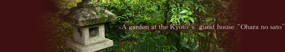 京の民宿「大原の里」の庭